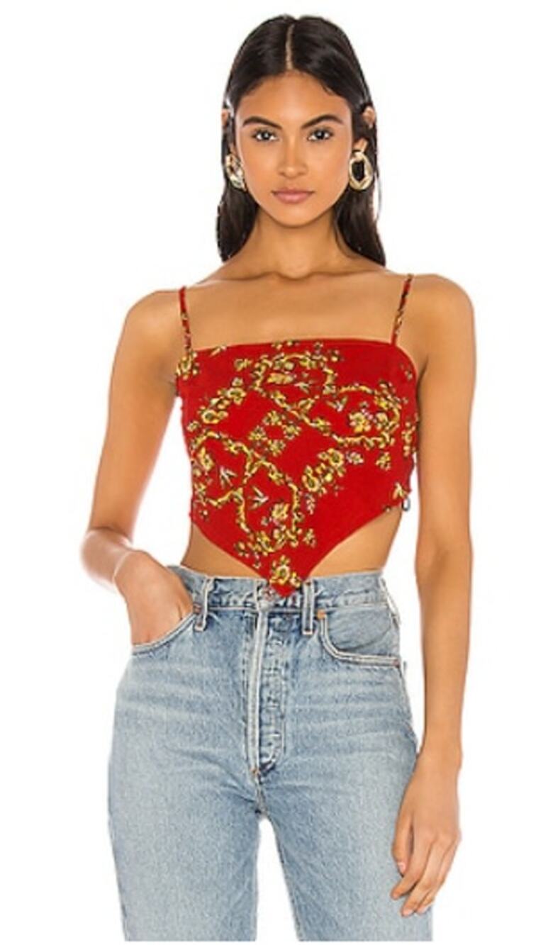 Superdown Bethani Bandana Top Size Small
